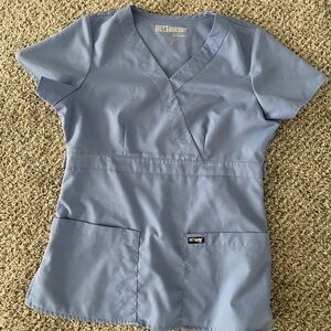 Greys Anatomy Scrub Top.  Periwinkle Blue